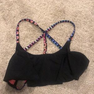 black bathing suit top